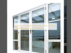 Anpassungsfähige Gleittür aus Aluminium mit Glasmaterial