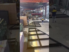 Schlanke Aluminiumrahmen Vorhangwand Glas Wärmedämmung