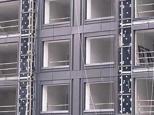 Rechteckige Aluminium Vorhangwand Bürogebäude Langlebigkeit Schalldämmung