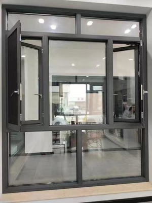 Good price Powder Sprayed Aluminum Casement Windows Color Customized online