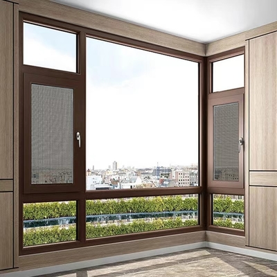 Komersial Aluminium Awning Windows Soundproof Ukuran Disesuaikan