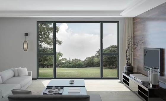 Harga yang bagus Isolasi Suara Aluminium Casement Windows Untuk Bangunan Kantor on line