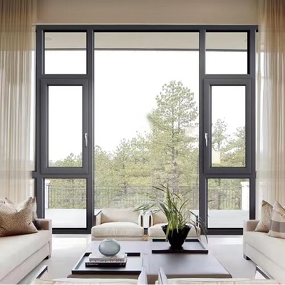 Harga yang bagus Fluorocarbon Semprot Aluminium Profil Pintu Dan Jendela Untuk Opsi Kaca Custom on line