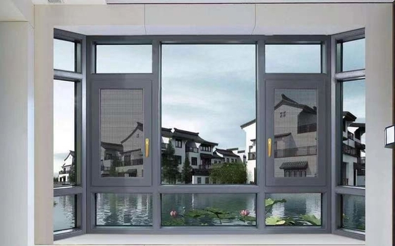 Good price Customizable Aluminium Glass Window Spray Coated for Office Building Soundproof Insulation online