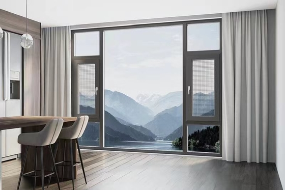 Buen precio Ventanas de toldo de aluminio rociado en polvo para aislamiento acústico de oficina en línea