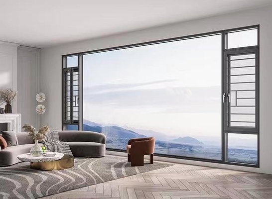 Harga yang bagus Aluminium Casement Windows Fluorocarbon Spray untuk Soundproofing dan Isolasi on line