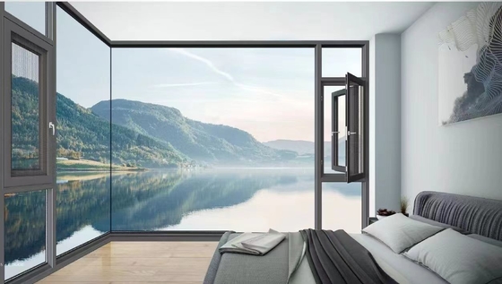 Harga yang bagus Jendela Aluminium Isolasi Suara, Gedung Kantor Pintu dan Jendela Alloy Aluminium on line