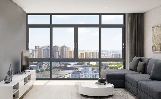 Harga yang bagus Fluorocarbon Spray Aluminium Casement Windows untuk Soundproofing dan Isolasi on line