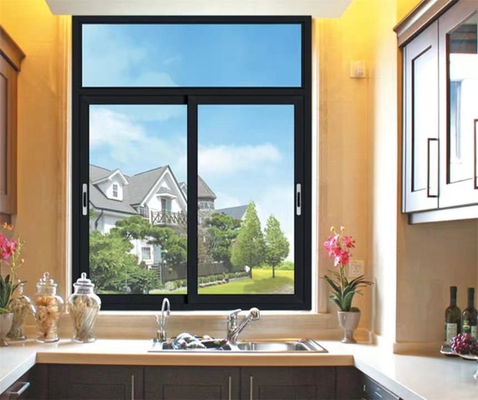 Harga yang bagus Fluorocarbon Spray Aluminium Sliding Window dengan Opsi Kaca Khusus on line