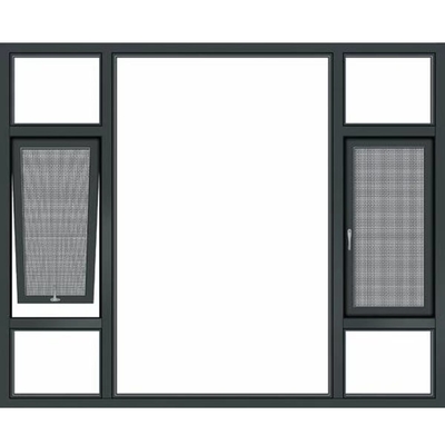 Harga yang bagus Fluorocarbon Spray Aluminium Top Hang Window Soundproof Insulation on line