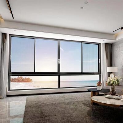 Good price Fluorocarbon Spray Aluminum Sliding Window For Living Room / Kitchen online