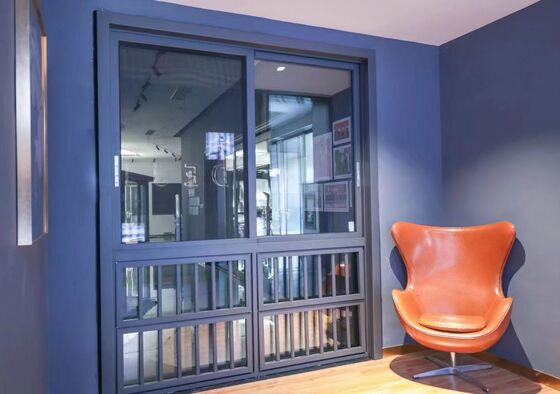 Harga yang bagus Kantor bergaya Aluminium jendela geser, Jembatan yang rusak Aluminium jendela kedap suara on line