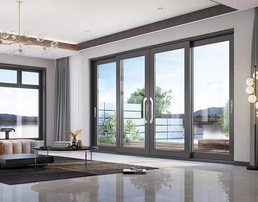 Buon prezzo Elegante porta scorrevole in alluminio grigio Facile installazione per cucina in linea