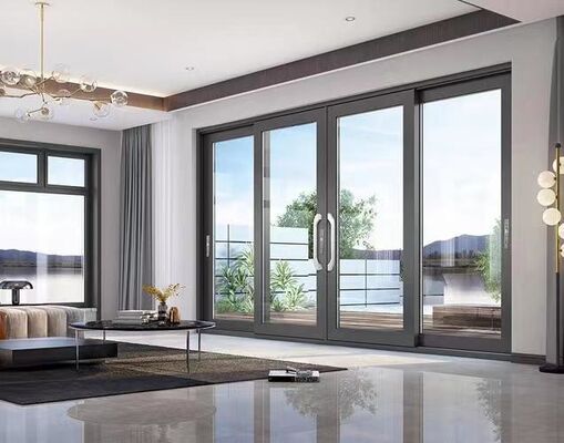 Dobra cena. Elegantne szare aluminiowe drzwi przesuwne Łatwe w montażu do kuchni w Internecie