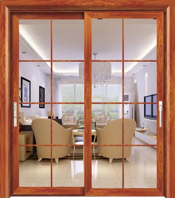 Harga yang bagus Modern Aluminium Frame Kaca Pintu Geser Soundproof Ukuran Disesuaikan on line