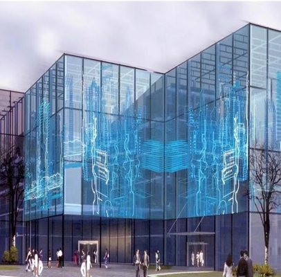 Good price Transparent LED Glass Curtain Wall Building Remote Control / Smartphone App Control online