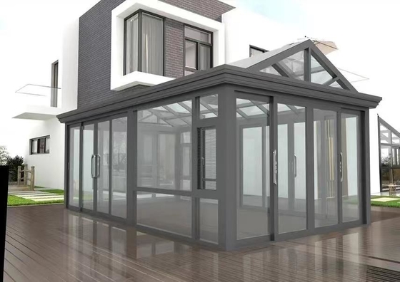 Giá tốt. Modern Aluminum Alloy Sunroom Weatherproof Tường kính trong suốt trực tuyến