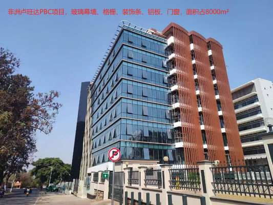 Buen precio Muro cortina de vidrio de alto rendimiento elegante y moderno para edificios en línea