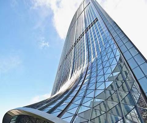 Good price Custom Waterproof Soundproof Glass Curtain Wall With Energy Saving And Sleek Design online