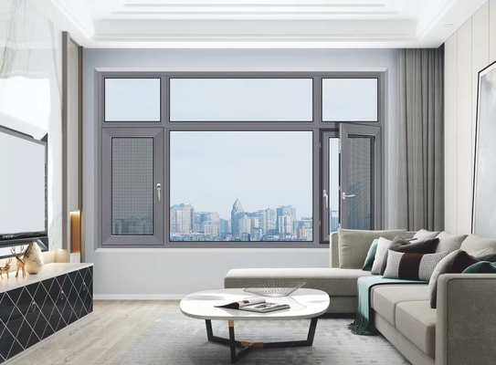 Quality Custom Aluminum Casement Windows Soundproof Powder Spraying / Fluorocarbon Spray factory