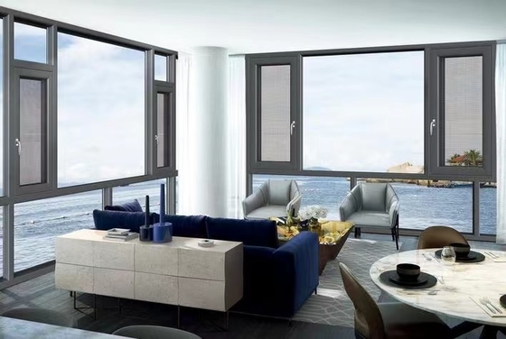 Good price Customisable Aluminum Casement Windows for Office Buildings Soundproof and Insulating Properties online