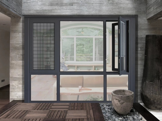 Good price Customizable Soundproof / Insulated Aluminum Casement Windows for Office Buildings online