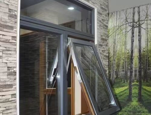 Buon prezzo Fluorocarbon Spray Aluminum Top Hang Window con vetro personalizzato in linea