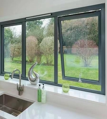 قیمت خوب پنجره آلومينيوم شیشه سفارشي براي الزامات مشتری پنجره بالا آويزان شده آنلاین
