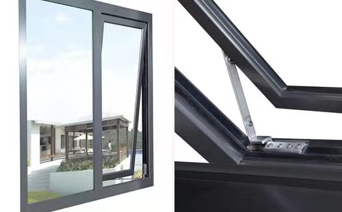 Buen precio Ahorro de energía Aluminio Ventana colgada superior con característica insonorizada en línea