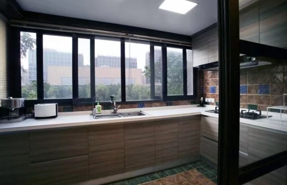 Buen precio Personalización Ventana corredera de aluminio con y pulverización en línea