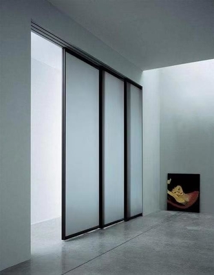 Buon prezzo Home Porta scorrevole in alluminio nero Design elegante resistente al rumore in linea