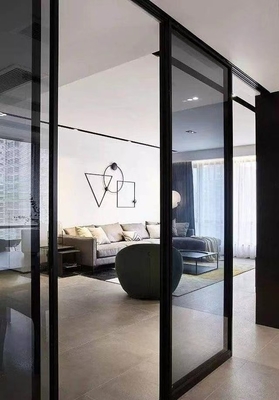 Buon prezzo Porta scorrevole in alluminio personalizzabile con vetro temperato per case moderne in linea