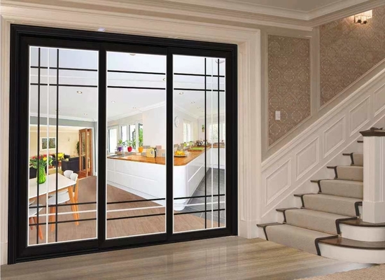 Harga yang bagus Aluminium Frame Custom Glass Sliding Door Desain Modern dengan Kaca Disesuaikan on line