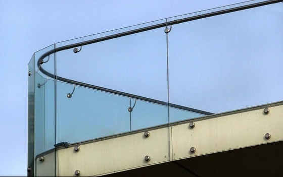 Good price Balcony Frameless Glass Balustrade , Seamless Glass Balustrade online