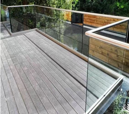 Good price Beautiful Modern Glass Stair Railing External Frameless Glass Balustrade online