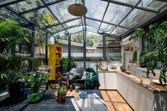 Good price Cube Shape Aluminum Sun Room Outdoor Glass Sunroom Weather Resistant online