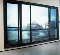 Custom Aluminum Sliding Door with Glass - Size & Color Options