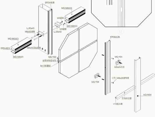 Customizable Glass Curtain Wall with Thermal Insulation