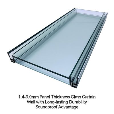 Good price 1.4-3.0mm Panel Thickness Glass Curtain Wall with Long-lasting Durability and Waterproof Advantage online